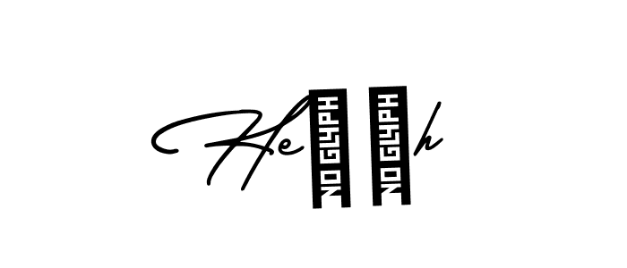 AmerikaSignatureDemo-Regular is a professional signature style that is perfect for those who want to add a touch of class to their signature. It is also a great choice for those who want to make their signature more unique. Get Heíßh name to fancy signature for free. Heíßh signature style 3 images and pictures png