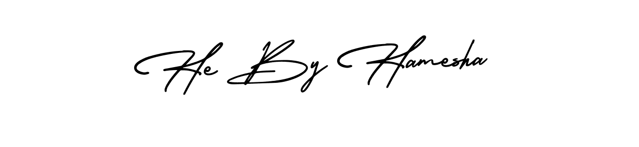 The best way (AmerikaSignatureDemo-Regular) to make a short signature is to pick only two or three words in your name. The name He By Hamesha include a total of six letters. For converting this name. He By Hamesha signature style 3 images and pictures png