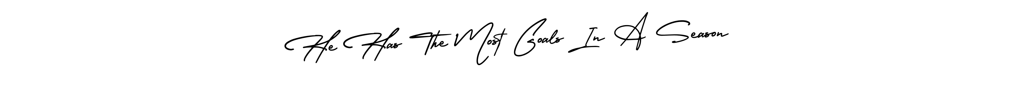 It looks lik you need a new signature style for name He Has The Most Goals In A Season. Design unique handwritten (AmerikaSignatureDemo-Regular) signature with our free signature maker in just a few clicks. He Has The Most Goals In A Season signature style 3 images and pictures png