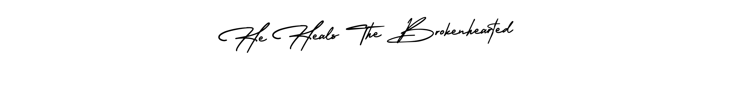 This is the best signature style for the He Heals The Brokenhearted name. Also you like these signature font (AmerikaSignatureDemo-Regular). Mix name signature. He Heals The Brokenhearted signature style 3 images and pictures png