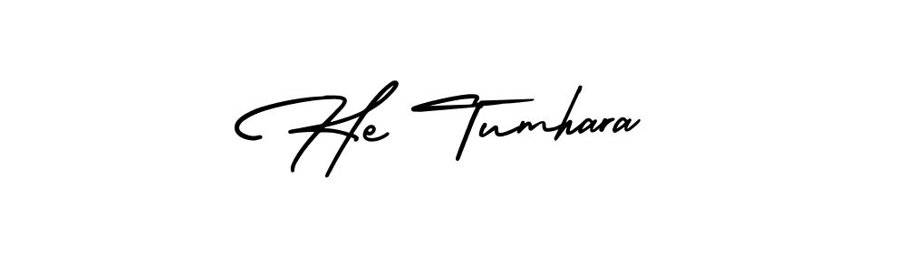 AmerikaSignatureDemo-Regular is a professional signature style that is perfect for those who want to add a touch of class to their signature. It is also a great choice for those who want to make their signature more unique. Get He Tumhara name to fancy signature for free. He Tumhara signature style 3 images and pictures png