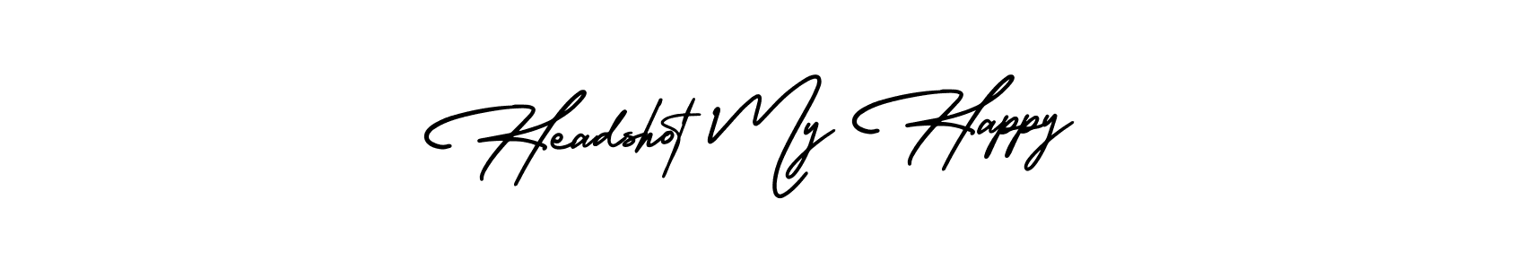 How to make Headshot My Happy signature? AmerikaSignatureDemo-Regular is a professional autograph style. Create handwritten signature for Headshot My Happy name. Headshot My Happy signature style 3 images and pictures png