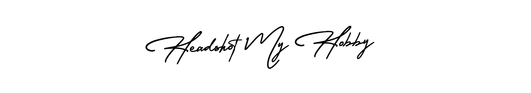 Design your own signature with our free online signature maker. With this signature software, you can create a handwritten (AmerikaSignatureDemo-Regular) signature for name Headshot My Hobby. Headshot My Hobby signature style 3 images and pictures png