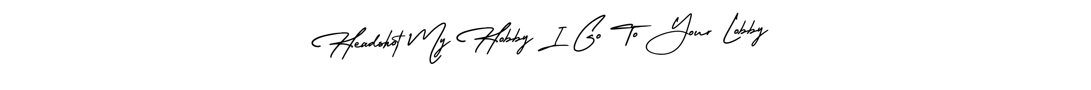 Use a signature maker to create a handwritten signature online. With this signature software, you can design (AmerikaSignatureDemo-Regular) your own signature for name Headshot My Hobby I Go To Your Lobby. Headshot My Hobby I Go To Your Lobby signature style 3 images and pictures png