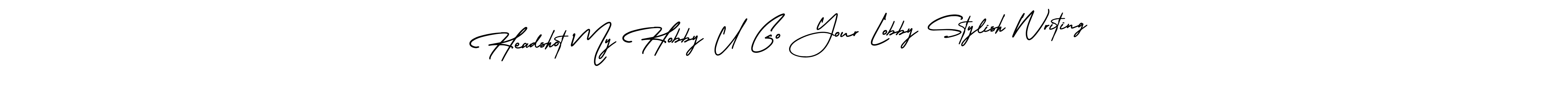 The best way (AmerikaSignatureDemo-Regular) to make a short signature is to pick only two or three words in your name. The name Headshot My Hobby U Go Your Lobby Stylish Writing include a total of six letters. For converting this name. Headshot My Hobby U Go Your Lobby Stylish Writing signature style 3 images and pictures png