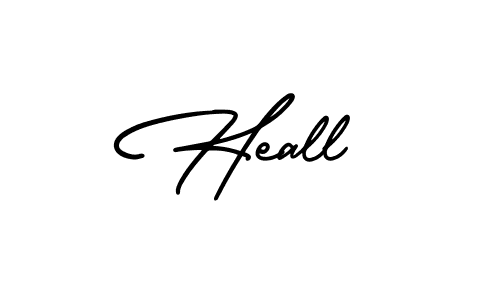 You should practise on your own different ways (AmerikaSignatureDemo-Regular) to write your name (Heall) in signature. don't let someone else do it for you. Heall signature style 3 images and pictures png