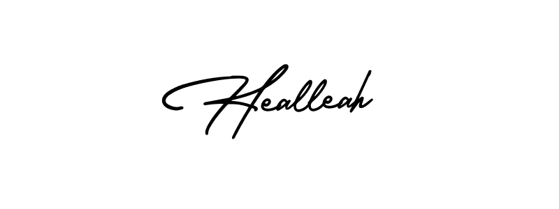 Healleah stylish signature style. Best Handwritten Sign (AmerikaSignatureDemo-Regular) for my name. Handwritten Signature Collection Ideas for my name Healleah. Healleah signature style 3 images and pictures png