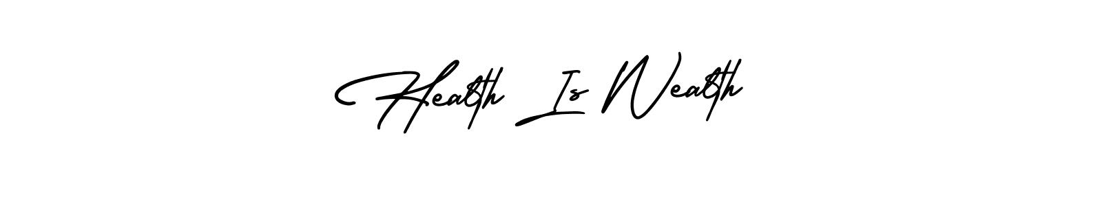 Create a beautiful signature design for name Health Is Wealth. With this signature (AmerikaSignatureDemo-Regular) fonts, you can make a handwritten signature for free. Health Is Wealth signature style 3 images and pictures png