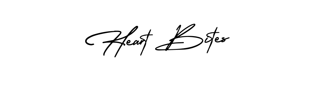 How to make Heart Bites name signature. Use AmerikaSignatureDemo-Regular style for creating short signs online. This is the latest handwritten sign. Heart Bites signature style 3 images and pictures png