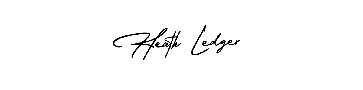 Make a beautiful signature design for name Heath Ledger. With this signature (AmerikaSignatureDemo-Regular) style, you can create a handwritten signature for free. Heath Ledger signature style 3 images and pictures png