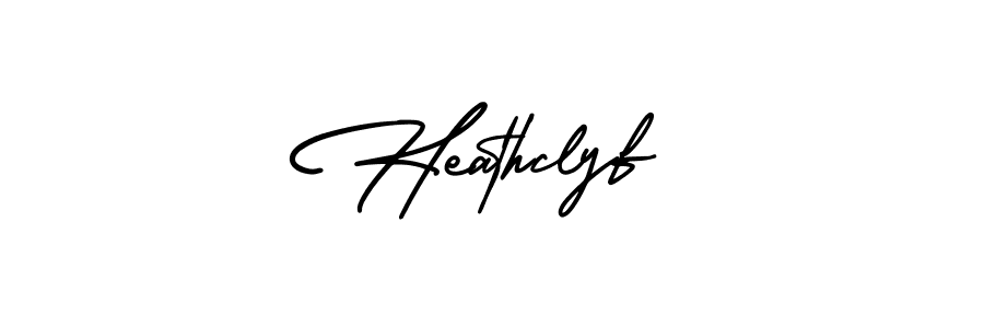 How to Draw Heathclyf signature style? AmerikaSignatureDemo-Regular is a latest design signature styles for name Heathclyf. Heathclyf signature style 3 images and pictures png