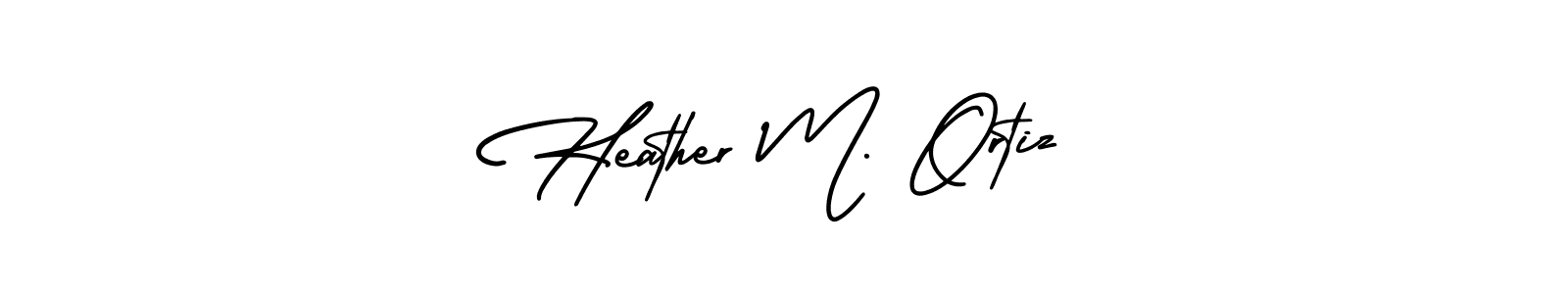 Also You can easily find your signature by using the search form. We will create Heather M. Ortiz name handwritten signature images for you free of cost using AmerikaSignatureDemo-Regular sign style. Heather M. Ortiz signature style 3 images and pictures png