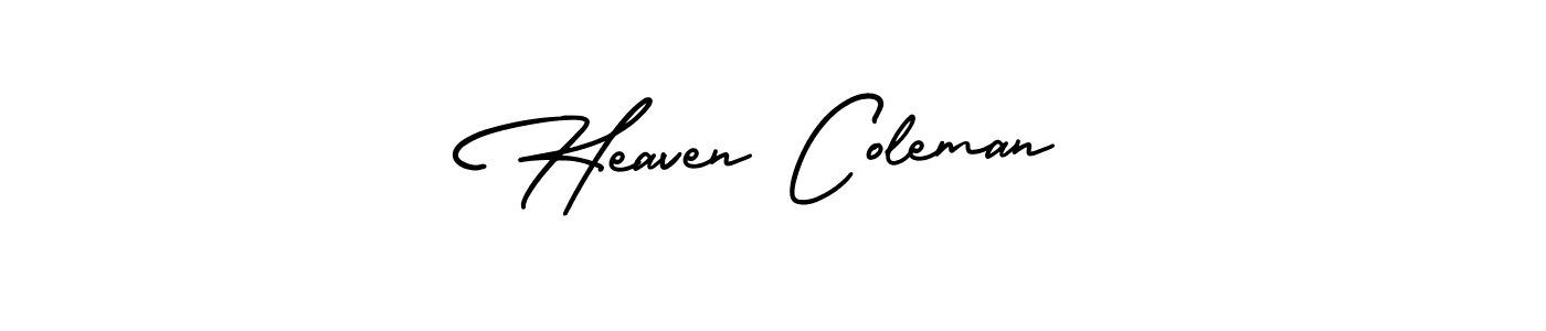 Use a signature maker to create a handwritten signature online. With this signature software, you can design (AmerikaSignatureDemo-Regular) your own signature for name Heaven Coleman. Heaven Coleman signature style 3 images and pictures png