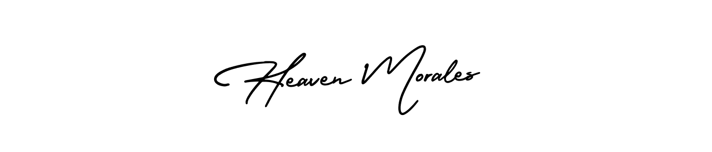 if you are searching for the best signature style for your name Heaven Morales. so please give up your signature search. here we have designed multiple signature styles  using AmerikaSignatureDemo-Regular. Heaven Morales signature style 3 images and pictures png