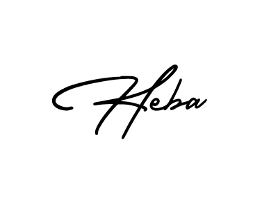 The best way (AmerikaSignatureDemo-Regular) to make a short signature is to pick only two or three words in your name. The name Heba include a total of six letters. For converting this name. Heba signature style 3 images and pictures png