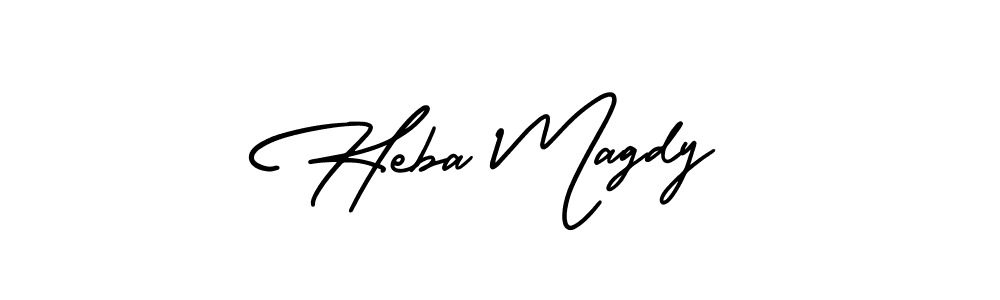 Make a beautiful signature design for name Heba Magdy. With this signature (AmerikaSignatureDemo-Regular) style, you can create a handwritten signature for free. Heba Magdy signature style 3 images and pictures png