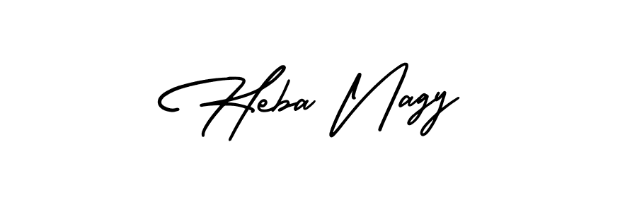 Make a beautiful signature design for name Heba Nagy. With this signature (AmerikaSignatureDemo-Regular) style, you can create a handwritten signature for free. Heba Nagy signature style 3 images and pictures png