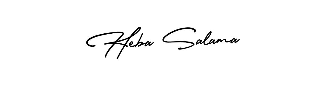 It looks lik you need a new signature style for name Heba Salama. Design unique handwritten (AmerikaSignatureDemo-Regular) signature with our free signature maker in just a few clicks. Heba Salama signature style 3 images and pictures png