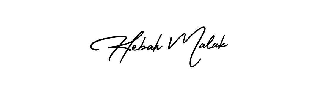 AmerikaSignatureDemo-Regular is a professional signature style that is perfect for those who want to add a touch of class to their signature. It is also a great choice for those who want to make their signature more unique. Get Hebah Malak name to fancy signature for free. Hebah Malak signature style 3 images and pictures png