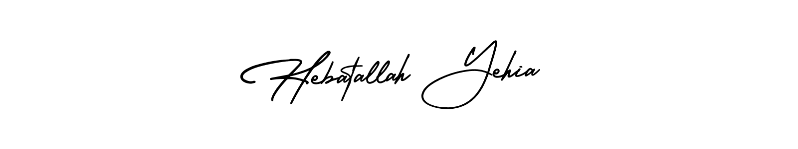 Make a beautiful signature design for name Hebatallah Yehia. With this signature (AmerikaSignatureDemo-Regular) style, you can create a handwritten signature for free. Hebatallah Yehia signature style 3 images and pictures png