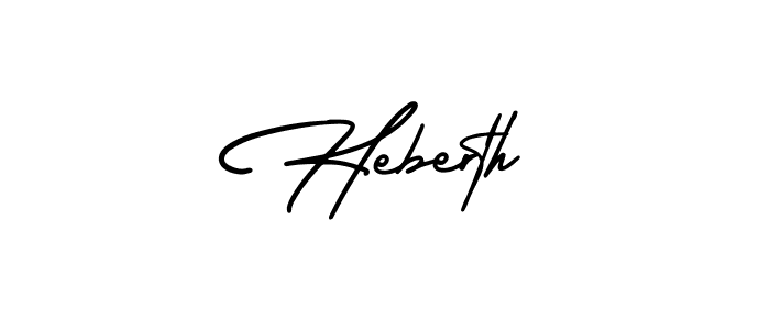 AmerikaSignatureDemo-Regular is a professional signature style that is perfect for those who want to add a touch of class to their signature. It is also a great choice for those who want to make their signature more unique. Get Heberth name to fancy signature for free. Heberth signature style 3 images and pictures png