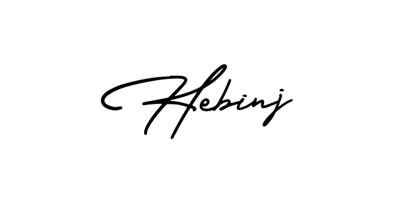 How to make Hebinj signature? AmerikaSignatureDemo-Regular is a professional autograph style. Create handwritten signature for Hebinj name. Hebinj signature style 3 images and pictures png