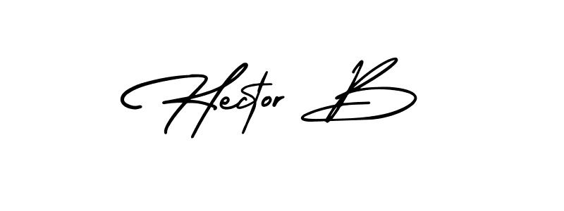 It looks lik you need a new signature style for name Hector B. Design unique handwritten (AmerikaSignatureDemo-Regular) signature with our free signature maker in just a few clicks. Hector B signature style 3 images and pictures png