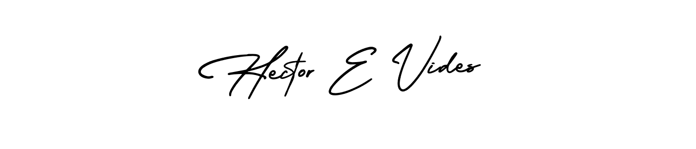 Hector E Vides stylish signature style. Best Handwritten Sign (AmerikaSignatureDemo-Regular) for my name. Handwritten Signature Collection Ideas for my name Hector E Vides. Hector E Vides signature style 3 images and pictures png