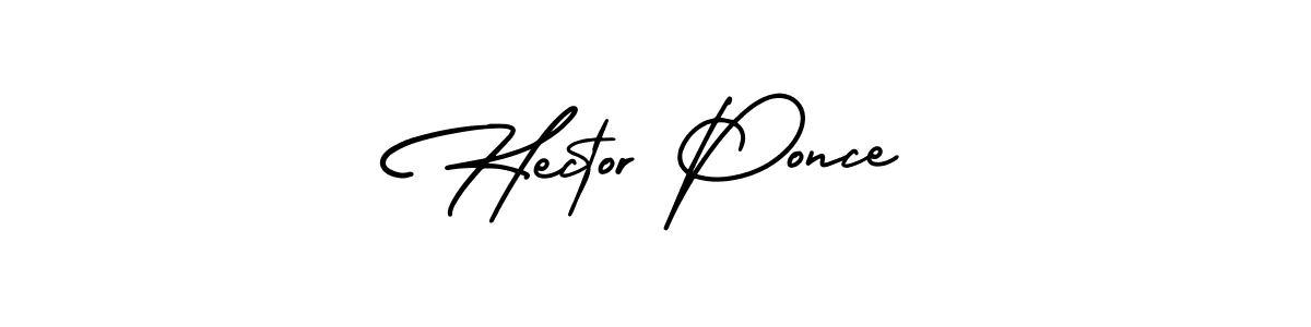 You should practise on your own different ways (AmerikaSignatureDemo-Regular) to write your name (Hector Ponce) in signature. don't let someone else do it for you. Hector Ponce signature style 3 images and pictures png