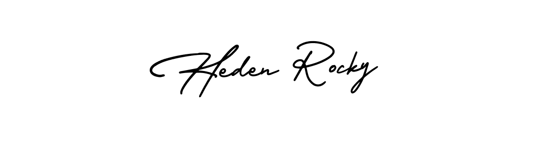 Heden Rocky stylish signature style. Best Handwritten Sign (AmerikaSignatureDemo-Regular) for my name. Handwritten Signature Collection Ideas for my name Heden Rocky. Heden Rocky signature style 3 images and pictures png