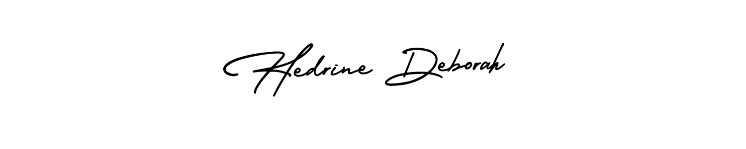 How to make Hedrine Deborah name signature. Use AmerikaSignatureDemo-Regular style for creating short signs online. This is the latest handwritten sign. Hedrine Deborah signature style 3 images and pictures png