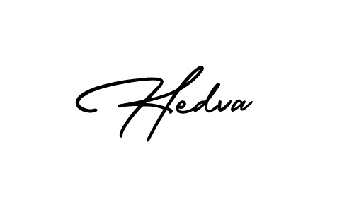 Create a beautiful signature design for name Hedva. With this signature (AmerikaSignatureDemo-Regular) fonts, you can make a handwritten signature for free. Hedva signature style 3 images and pictures png