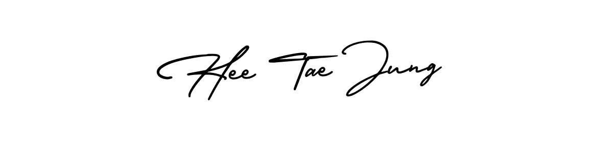 Also You can easily find your signature by using the search form. We will create Hee Tae Jung name handwritten signature images for you free of cost using AmerikaSignatureDemo-Regular sign style. Hee Tae Jung signature style 3 images and pictures png