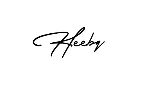 It looks lik you need a new signature style for name Heebq. Design unique handwritten (AmerikaSignatureDemo-Regular) signature with our free signature maker in just a few clicks. Heebq signature style 3 images and pictures png