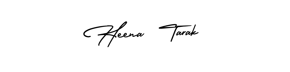 Heena  Tarak stylish signature style. Best Handwritten Sign (AmerikaSignatureDemo-Regular) for my name. Handwritten Signature Collection Ideas for my name Heena  Tarak. Heena  Tarak signature style 3 images and pictures png