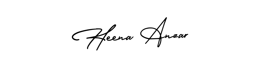 Make a short Heena Anzar signature style. Manage your documents anywhere anytime using AmerikaSignatureDemo-Regular. Create and add eSignatures, submit forms, share and send files easily. Heena Anzar signature style 3 images and pictures png
