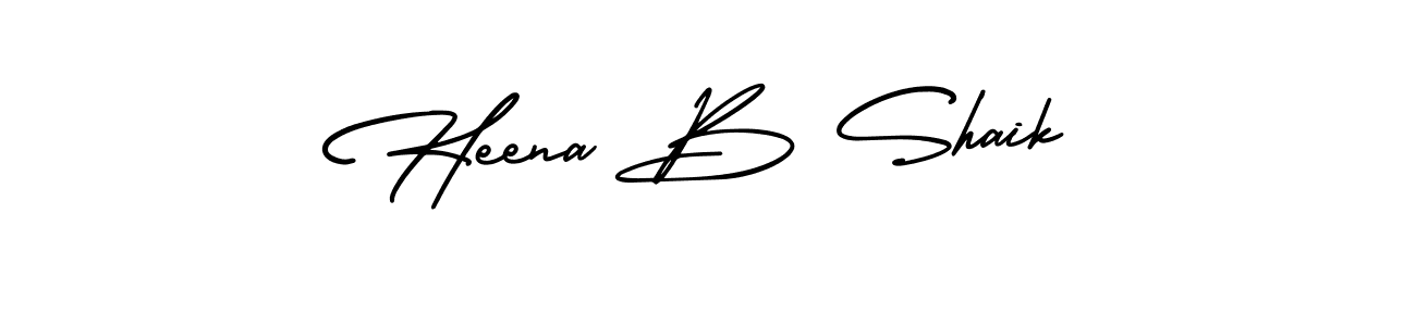 Also You can easily find your signature by using the search form. We will create Heena B Shaik name handwritten signature images for you free of cost using AmerikaSignatureDemo-Regular sign style. Heena B Shaik signature style 3 images and pictures png
