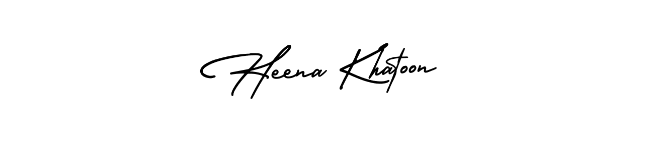 How to make Heena Khatoon name signature. Use AmerikaSignatureDemo-Regular style for creating short signs online. This is the latest handwritten sign. Heena Khatoon signature style 3 images and pictures png