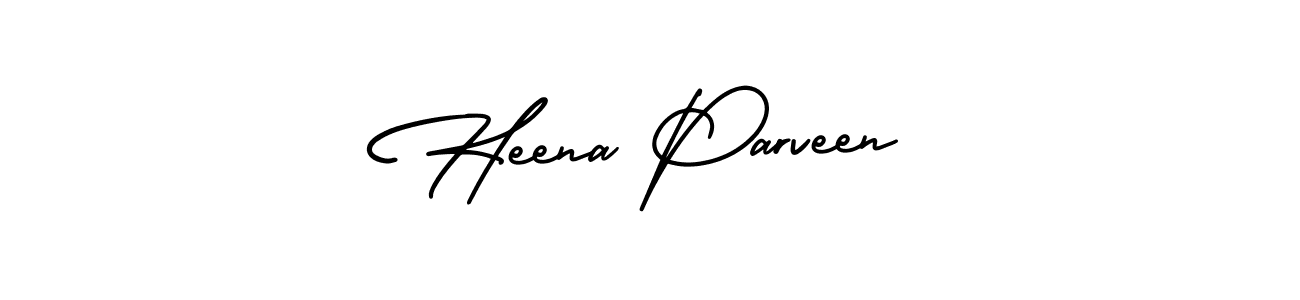 Make a short Heena Parveen signature style. Manage your documents anywhere anytime using AmerikaSignatureDemo-Regular. Create and add eSignatures, submit forms, share and send files easily. Heena Parveen signature style 3 images and pictures png