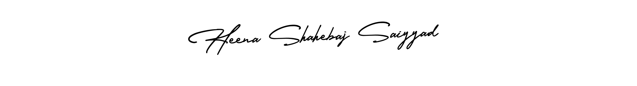 Use a signature maker to create a handwritten signature online. With this signature software, you can design (AmerikaSignatureDemo-Regular) your own signature for name Heena Shahebaj Saiyyad. Heena Shahebaj Saiyyad signature style 3 images and pictures png