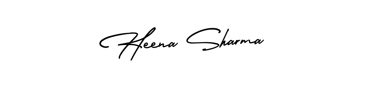 How to make Heena Sharma signature? AmerikaSignatureDemo-Regular is a professional autograph style. Create handwritten signature for Heena Sharma name. Heena Sharma signature style 3 images and pictures png