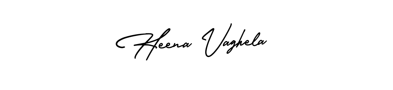 This is the best signature style for the Heena Vaghela name. Also you like these signature font (AmerikaSignatureDemo-Regular). Mix name signature. Heena Vaghela signature style 3 images and pictures png