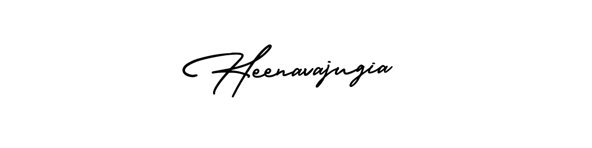 It looks lik you need a new signature style for name Heenavajugia. Design unique handwritten (AmerikaSignatureDemo-Regular) signature with our free signature maker in just a few clicks. Heenavajugia signature style 3 images and pictures png