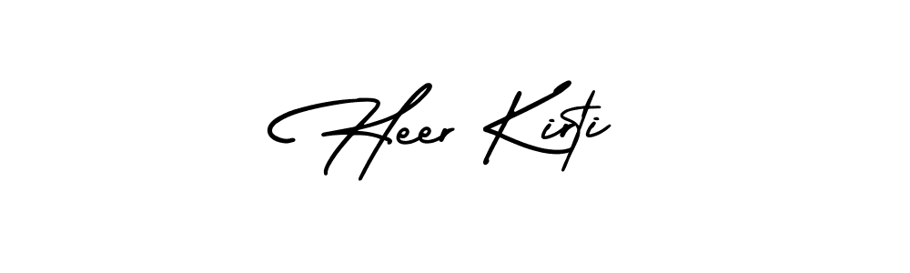 Heer Kirti stylish signature style. Best Handwritten Sign (AmerikaSignatureDemo-Regular) for my name. Handwritten Signature Collection Ideas for my name Heer Kirti. Heer Kirti signature style 3 images and pictures png