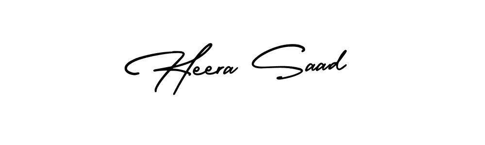 It looks lik you need a new signature style for name Heera Saad. Design unique handwritten (AmerikaSignatureDemo-Regular) signature with our free signature maker in just a few clicks. Heera Saad signature style 3 images and pictures png