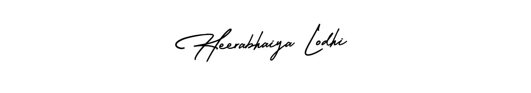 It looks lik you need a new signature style for name Heerabhaiya Lodhi. Design unique handwritten (AmerikaSignatureDemo-Regular) signature with our free signature maker in just a few clicks. Heerabhaiya Lodhi signature style 3 images and pictures png