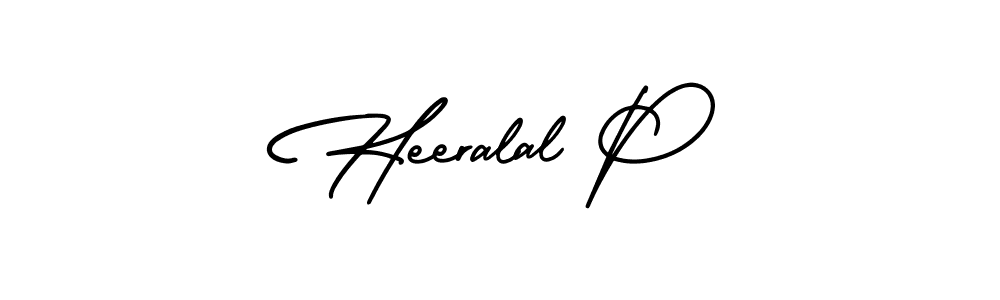 How to make Heeralal P signature? AmerikaSignatureDemo-Regular is a professional autograph style. Create handwritten signature for Heeralal P name. Heeralal P signature style 3 images and pictures png