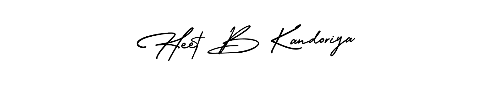 Use a signature maker to create a handwritten signature online. With this signature software, you can design (AmerikaSignatureDemo-Regular) your own signature for name Heet B Kandoriya. Heet B Kandoriya signature style 3 images and pictures png