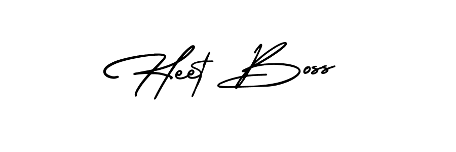 Make a beautiful signature design for name Heet Boss. With this signature (AmerikaSignatureDemo-Regular) style, you can create a handwritten signature for free. Heet Boss signature style 3 images and pictures png