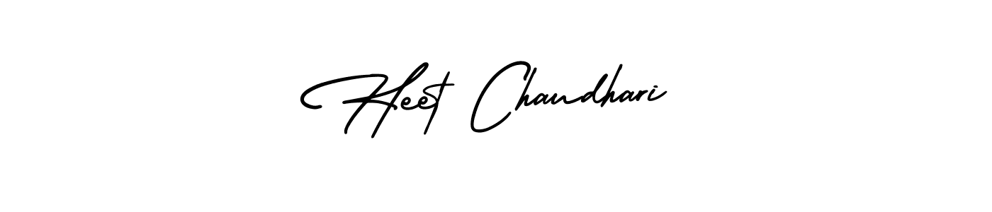 Create a beautiful signature design for name Heet Chaudhari. With this signature (AmerikaSignatureDemo-Regular) fonts, you can make a handwritten signature for free. Heet Chaudhari signature style 3 images and pictures png